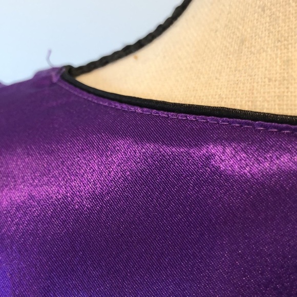 Victoria’s Secret purple with black beaded design long sleeve top pullover M - Picture 8 of 14